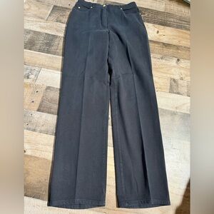 St.‎ John Sport by Marie Gray Black Straight Leg Pants Size 10